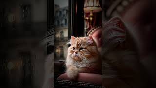 Rainy Night in Paris with Roam 🐱 | Cozy Romantic Dark Academia Sleep Music Short