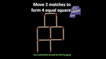 #matchstickpuzzle Move 2 matches to form 4 equal squares reel