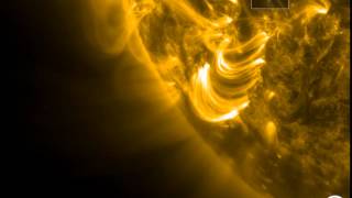 Huge Filament Eruption, Solar Tsunami, Coronal Loop Formation. Detector: AIA 171 Angstroms