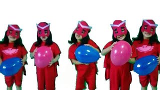 Corujita Pj Masks Foi Clonada Five Little Babies Jumping On The Bed Song, Nursery Rhyme For Children