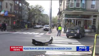 Driver hits pedestrian, crashes into building in Hoboken: sources