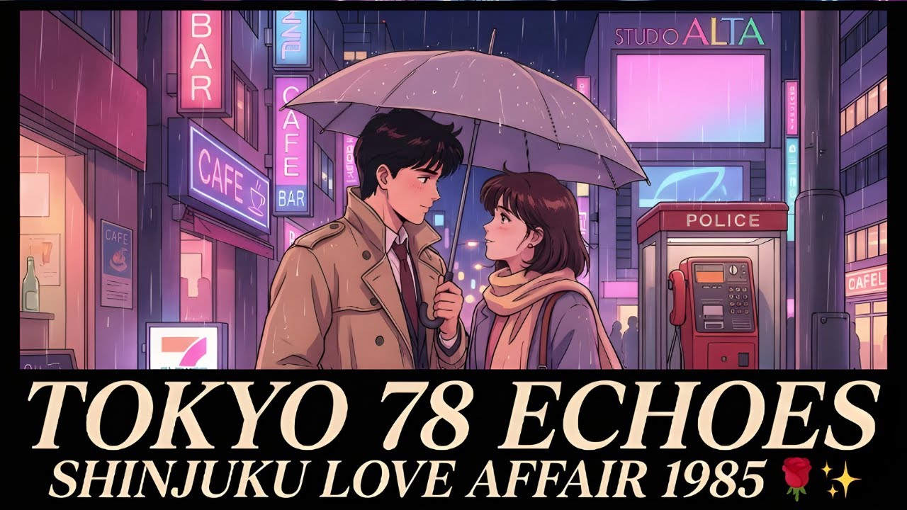POV: A Rainy Date in Shinjuku, 1985 🌧️🌹 | Sweet & Romantic Japanese City Pop Mix
