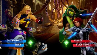 CAPTAIN MARVEL & SIGMA VS GAMORA & BLACK WIDOW - Marvel vs. Capcom: Infinite All Characters Unlock