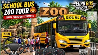 🚌 School Bus Zoo Tour 🦁 | Safely Transport Students | Euro Bus Simulator 2026 | Realistic Gameplay screenshot 2