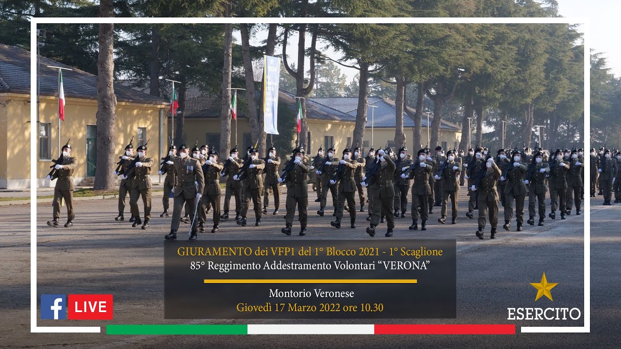 Giuramento dei VFP1 del 1° Blocco 2021 - 1° Scaglione - 85° RAV 