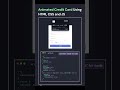 Animated Credit Card Using HTML CSS &amp; JavaScript 💳✨ | #shorts #coding