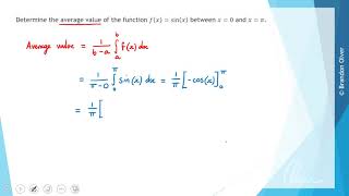 Average value of a function (MM3-4 9E – Example 2)