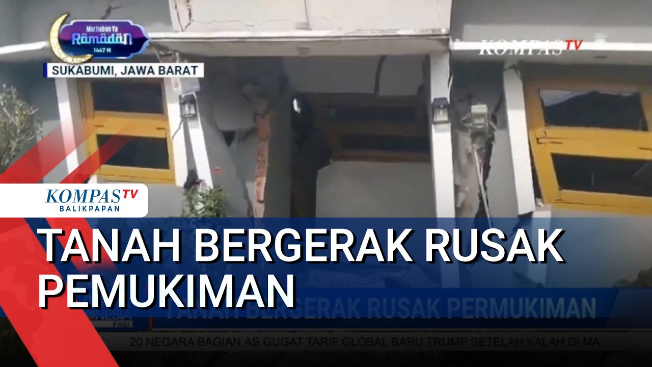 Tanah Bergerak Rusak Pemukiman Warga
