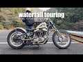 苔が生い茂る滝の地へハーレーで走ります【自然の癒しとバイクと音】