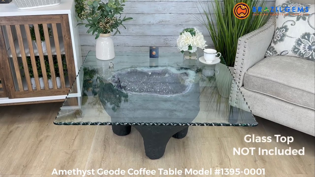 Model # 1395-0001 Amethyst Geode Coffee Table by BrazilGems.com 🏷 FOR SALE🛍🛒Shop Now