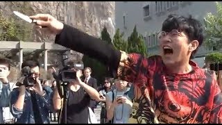 《石濤聚焦》「今日畢業典禮 校長勉勵V煞蒙面學子」香港中大畢業生聲言絕不放棄 大陸留學生持刀高唱“中共國歌” 很具品質（07/11）