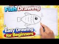 1 Minute Me Cute Fish Drawing 🐟 | Easy Drawing For Beginners ✏️🔥
