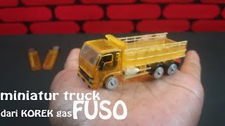 cara membuat miniatur dari korek gas bekas // miniatur truk FUSO