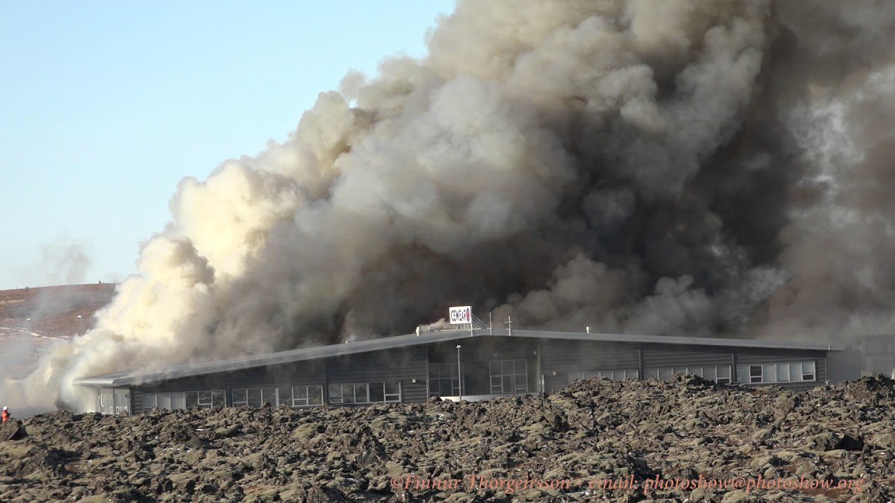 Massive fire in Gardabaer, Iceland today, affecting  Icewear,  Marel and Geymslur