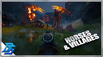 TAMING HORSES, LOSING HORSES, & RAIDING ENEMY VILLAGE! - Myth of Empires Gameplay - Part 2