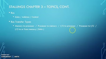 CSIT 256 Chapter Overview Stallings Ch 03