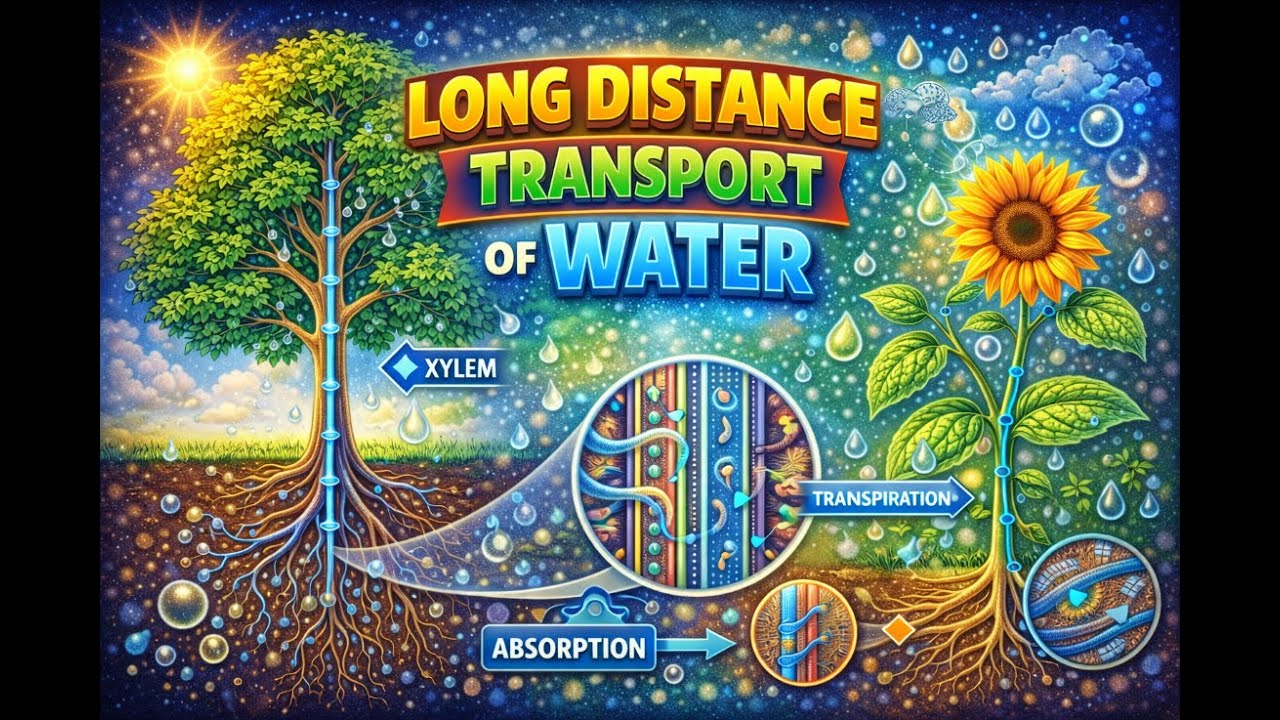 Long Distance Transport of Water | Transpiration Pull & Ascent of Sap | Class 11 Biology | NCERT