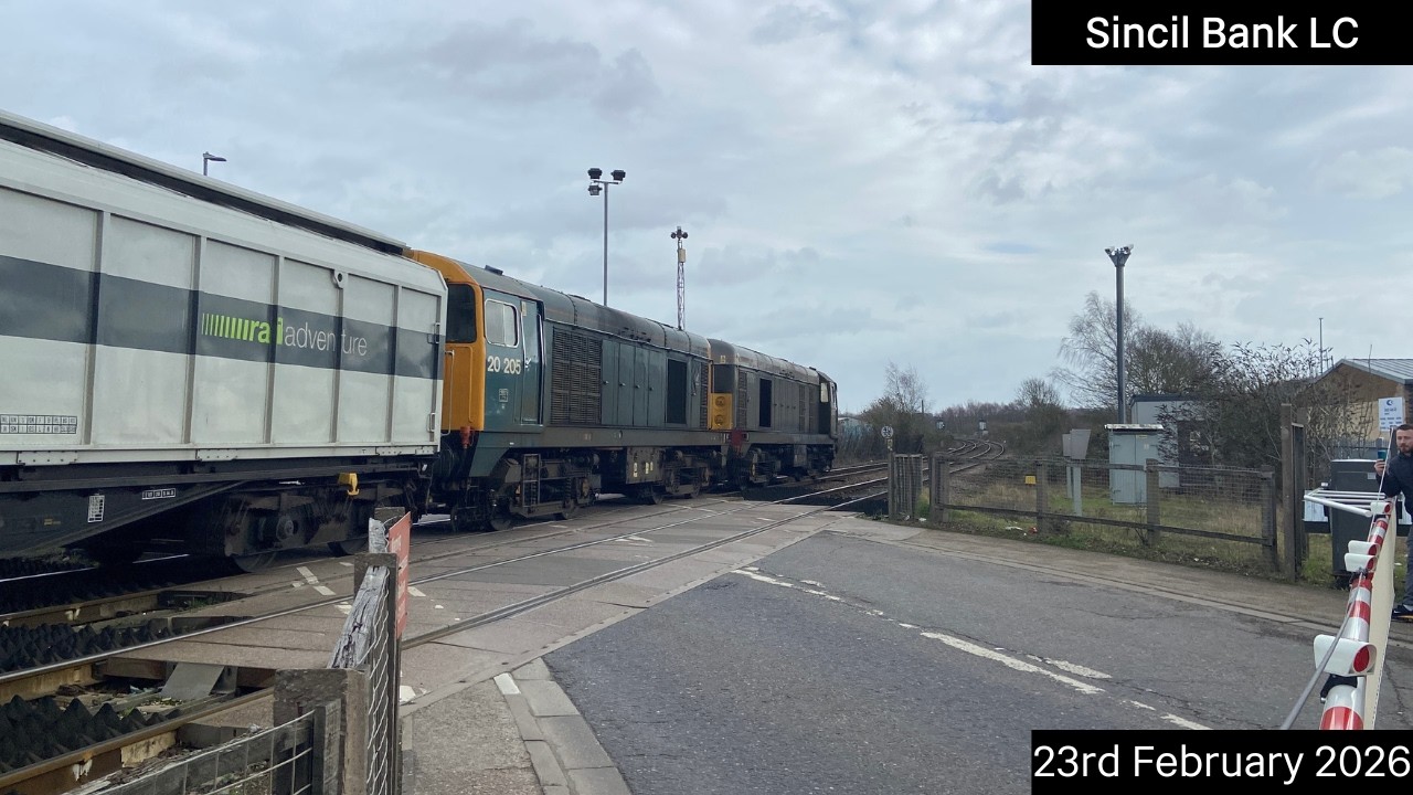 *Class 20’s* Sincil Bank Level Crossing (23/02/2026)