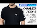 CAMISETA ESSENTIALS SINGLE JERSEY 3 STRIPES DA ADIDAS, PRETA, TAMANHO G, IC9334 | Item #120