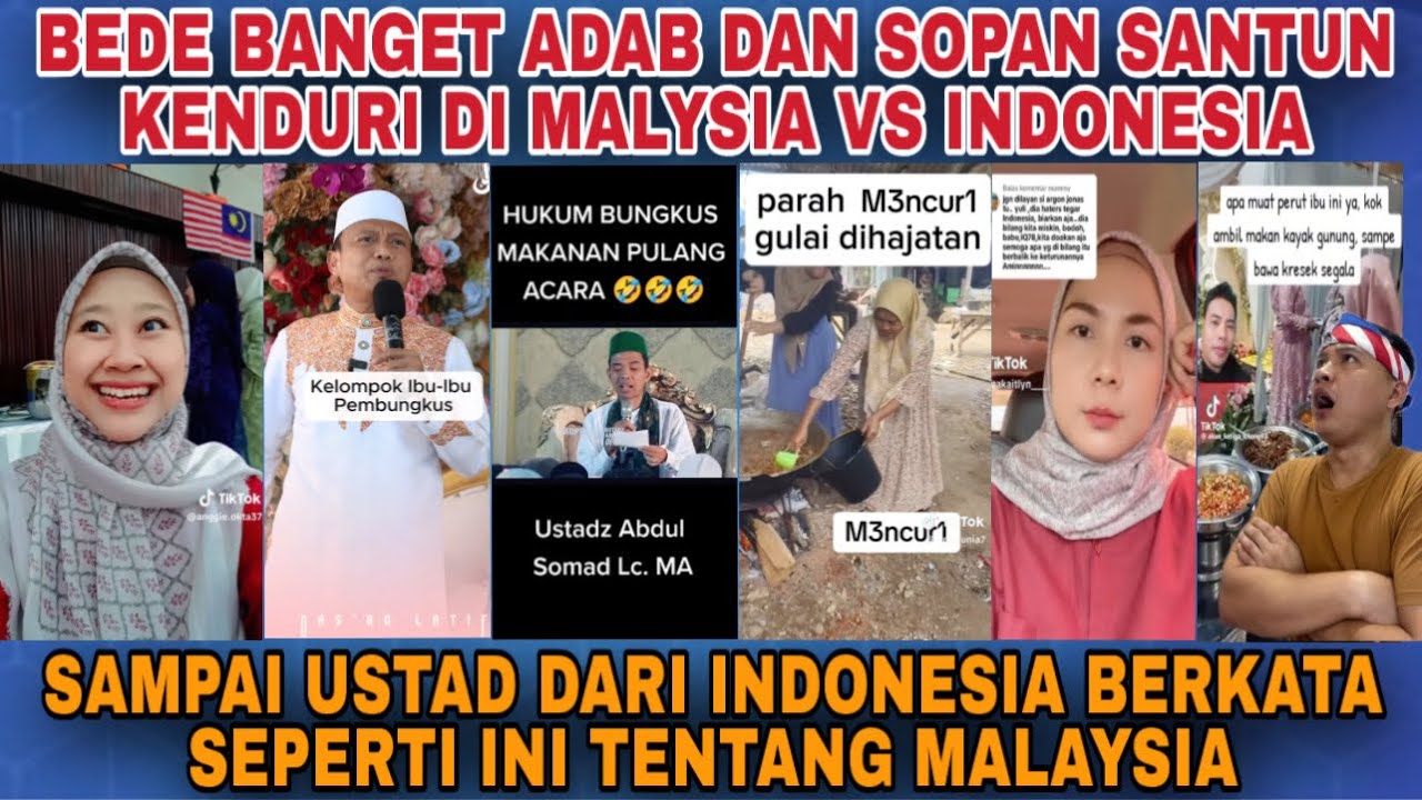 BEDA BANGET ADAB DAN SOPAN SANTUN KENDURI INDONESIA VS MALAYSIA‼️