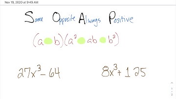SOAP:Factoring Sums and Differences of Cubes