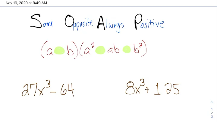 SOAP:Factoring Sums and Differences of Cubes