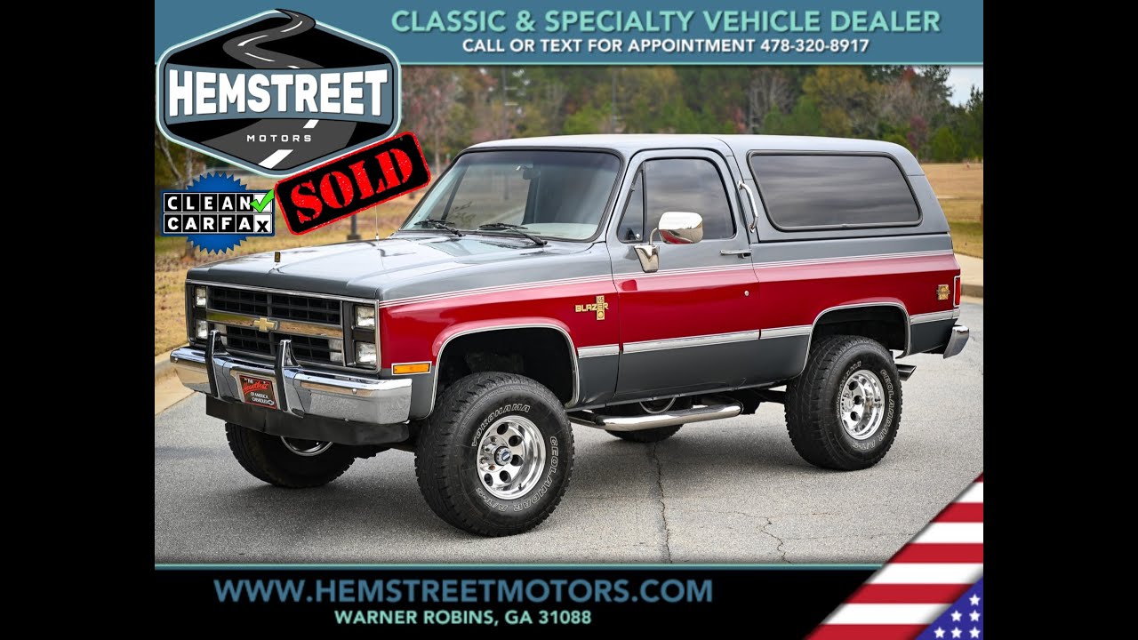 1987 Chevrolet K5 Blazer 4x4 Low miles Excellent condition! For Sale!