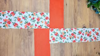 Watch These Simple Fabric Pieces Turn Into a Stylish Bag