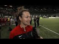 Paul Riley, McCall Zerboni, Jodie Taylor, Christine Sinclair | Thorns FC 5, Breakers 2 | Postgame