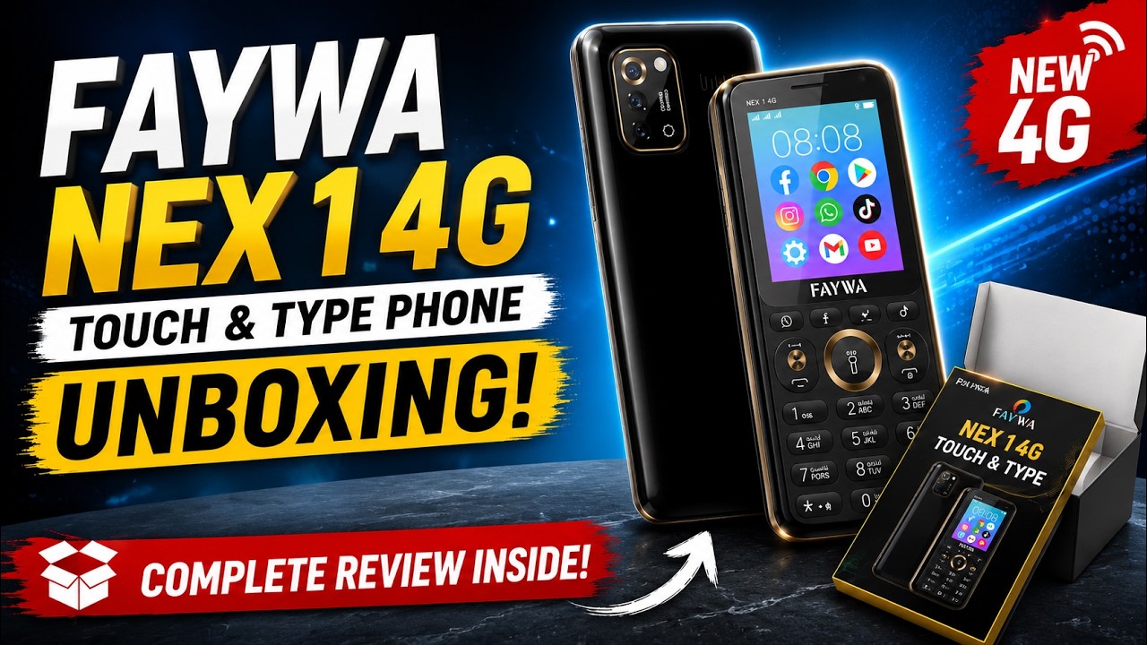 FAYWA NEX 1 4G Unboxing & First Look | Touch & Type Android Phone with Play Store
