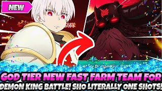 Wtfff Crazy New God Tier Fast Farm Team For Demon King Battle Sho One Shots 7Ds Grand Cross