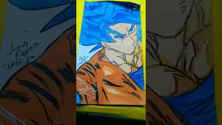 Goku drawing#acrylic colour#A4 paper #short