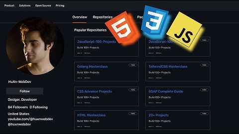 How to Create a Stunning GitHub Profile Clone using HTML, CSS, and JavaScript