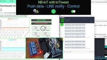 สั่งการควบคุม (Control) จาก IoTtweet Dashboard ไปที่ NB-IoT (AIS)