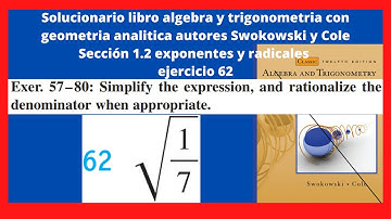 Ejercicio 62 seccion 1.2  resuelto libro algebra y trigonometria con geometria analitica Swokoski