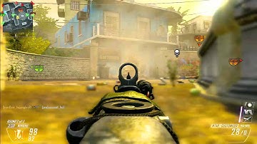 Black Ops 2: Nuclear On Slums w/M-TAR | The Mini Map!