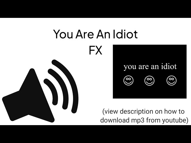 You are an idiot by BALLSTER Sound Effect - Meme Button - Tuna