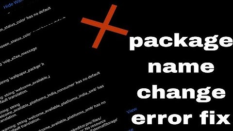 Package name change error fix