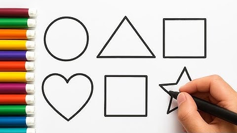 Kids Learning Shapes Drawing | Easy Shapes for Kids | Circle, Triangle, Square, Heart & Star Drawing