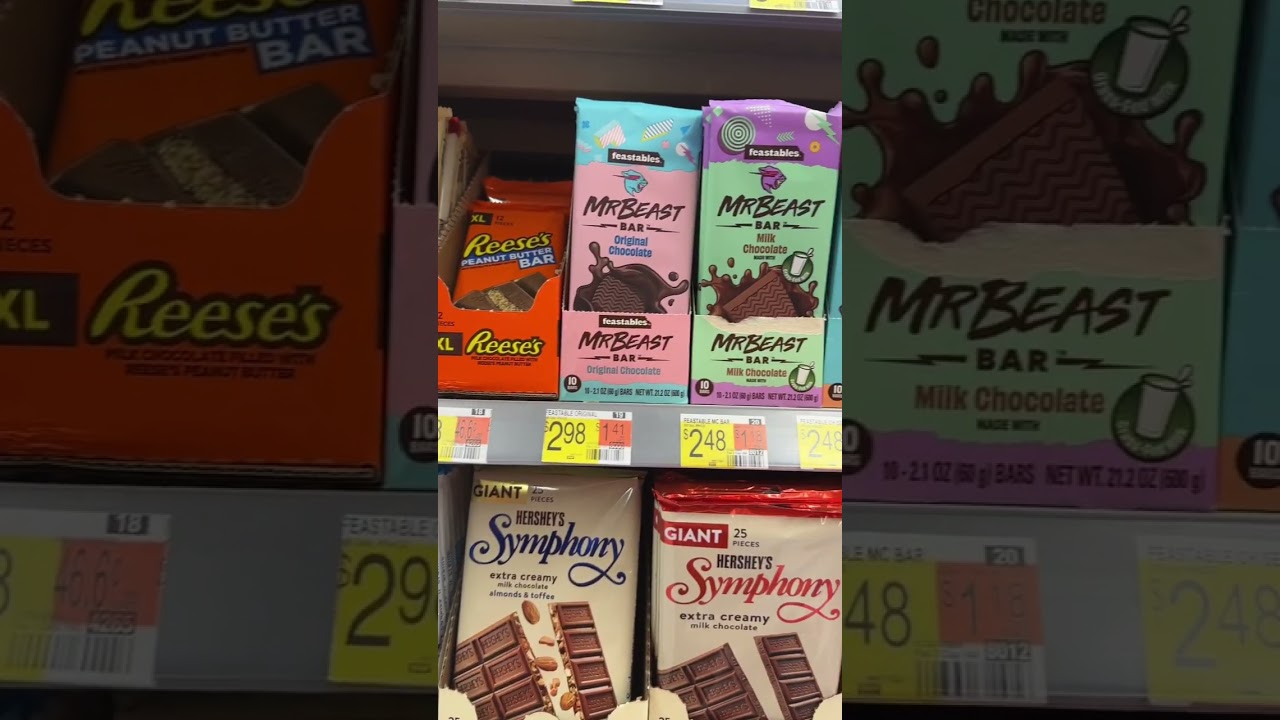 Finding MrBeast feastables chocolate bars at Walmart! #shorts