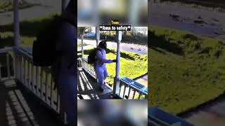 Truck Driver Slams Into School Bus