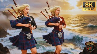 ARMY OF BAGPIPES — March of the Clans | Epic Scottish Women in Kilts &amp; Bagpipe Drums