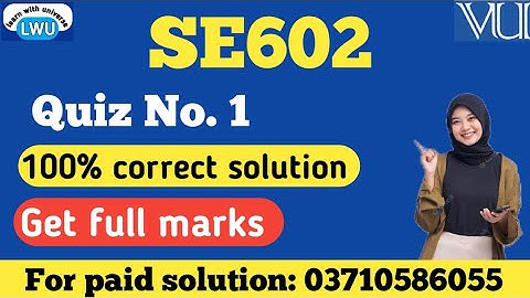 SE602 Quiz no 1 solution 2025||se602 quiz 1 fall 2025 #se602 #quiz #vu 