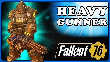Fallout 76: Heavy Gunner Human META Build. Gauss Mini Bullet Storm Build.