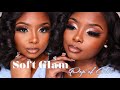 Soft Glam with a POP of Color! 🩵