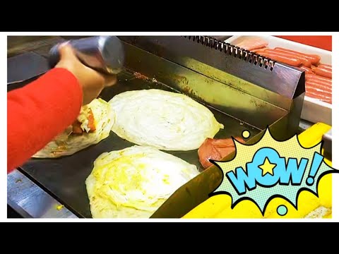 惊人的鸡蛋大煎饼做法 - 街头美食 |夜市美食| street food ＃１5