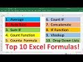 Top 10 des formules excel les plus importantes  en toute simplicit