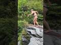 Exploring beautiful waterfalls amidst nature #waterfall #stream #travel