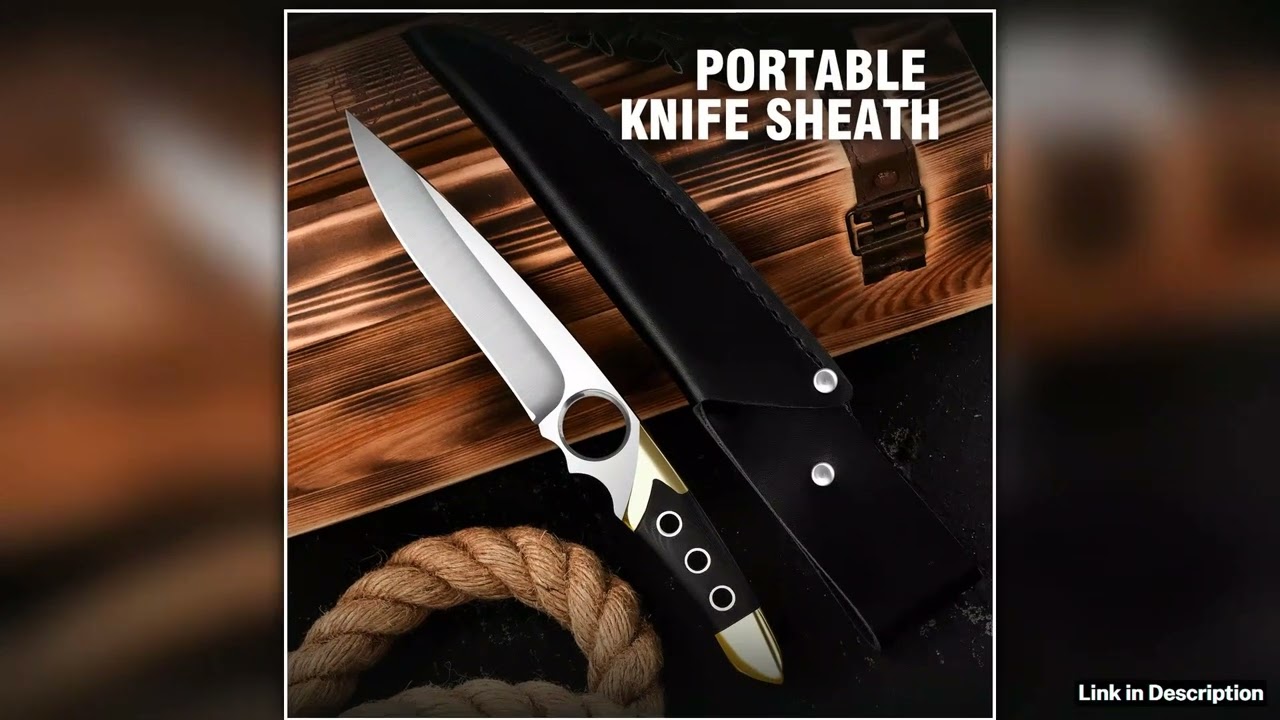 Outdoor Straight Knife with Nylon Sheath Cool All Black Utility Knives Suitable for Outdoor Camping