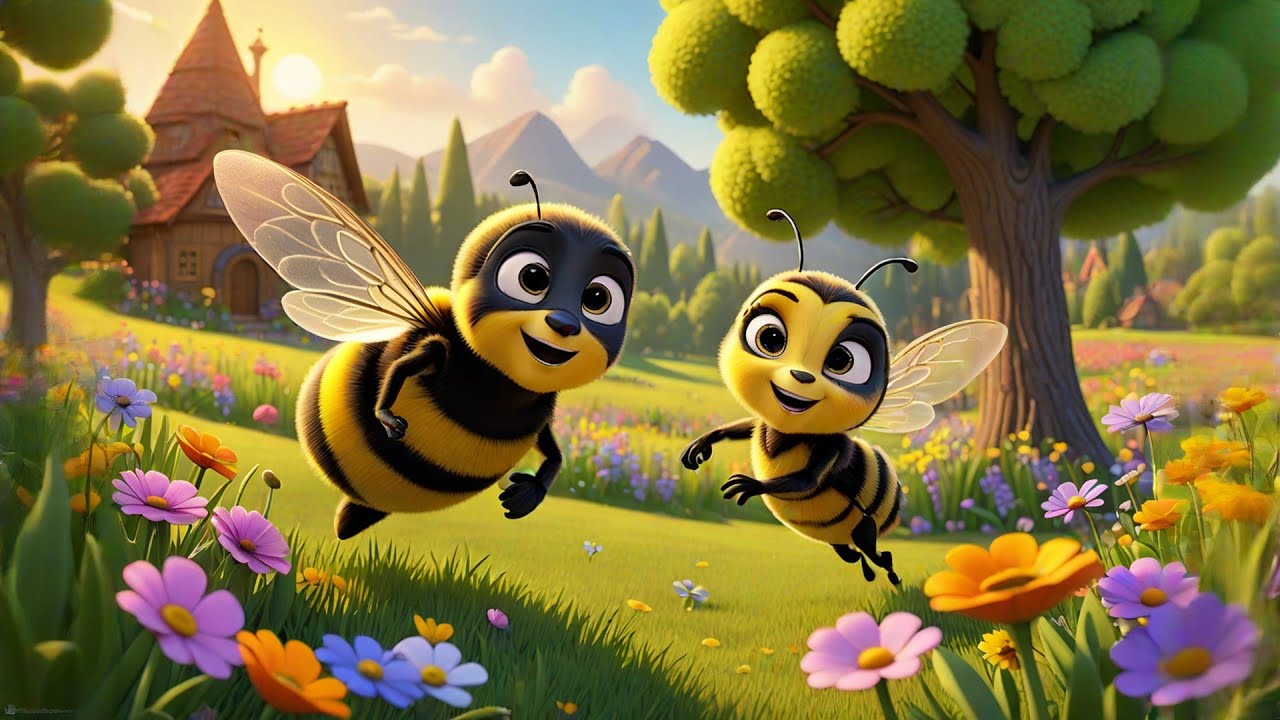 Five Bumble Bees Learn to Fly + More Nursery Rhymes & Kids Songs